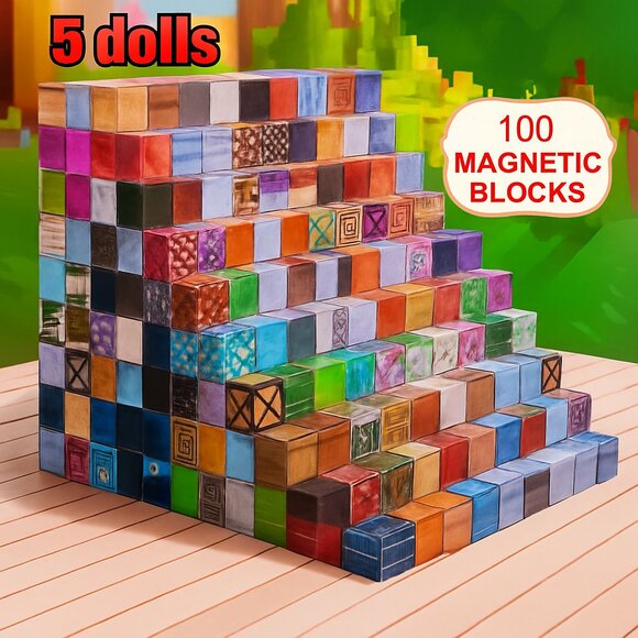 Other - 100 Magnetic Cube Models Educational Building Blocks Magnetic Building Blocks Pu